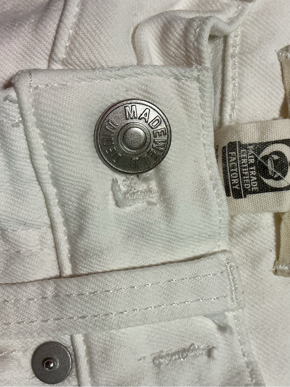 Madewell women’s White the perfect vintage wide leg crop jean - Picture 4 of 5